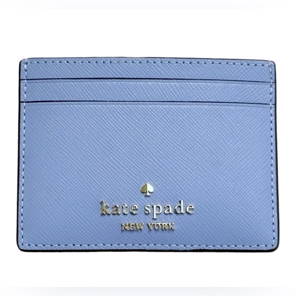 kate spade Accessories - Kate Spade Slim Saffiano Card Holder NWT Frosted Blueberry Valentine’s Day